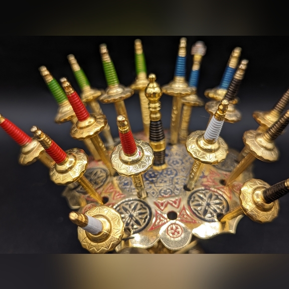 A Toledo Spain Large Stand of 18 Sword of Cocktail sticks - Picture 6 of 14